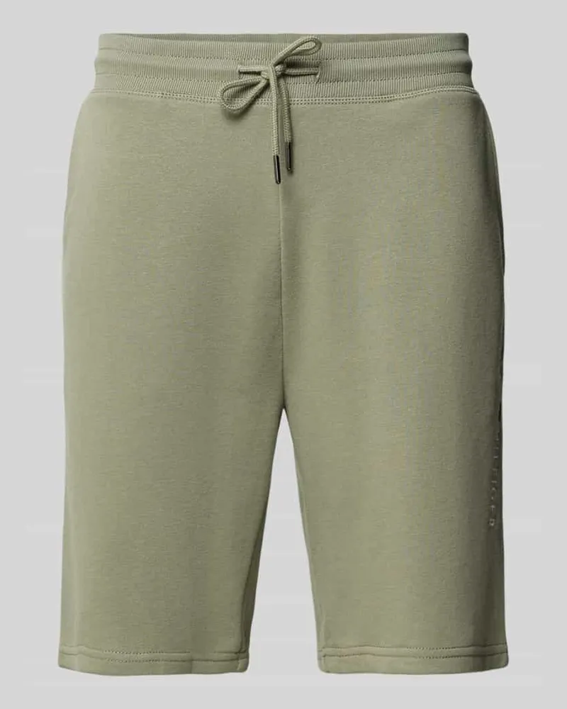 Tommy Hilfiger Regular Fit Sweatshorts aus Baumwoll-Mix Khaki
