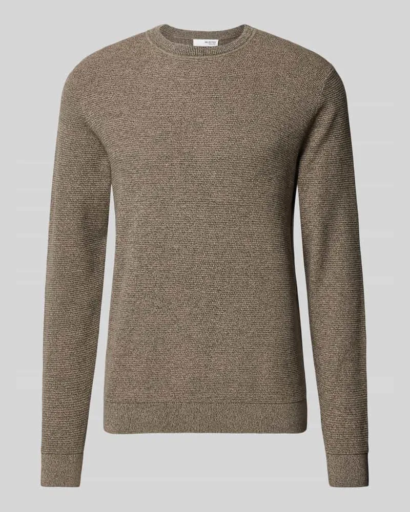 Selected Homme Strickpullover mit gerippten Abschlüssen Modell 'ROSS 