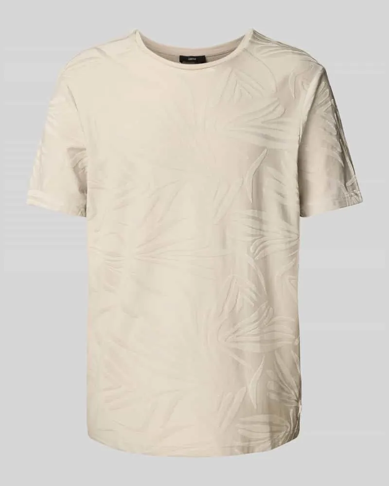cinque T-Shirt mit Lyocell-Anteil und Label-Detail Modell 'Jacko Beige