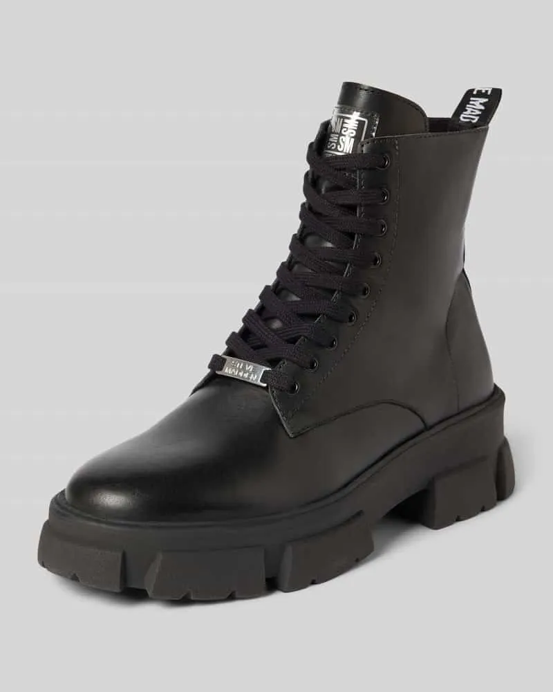 Steve Madden Schnürstiefel mit Label-Details Black