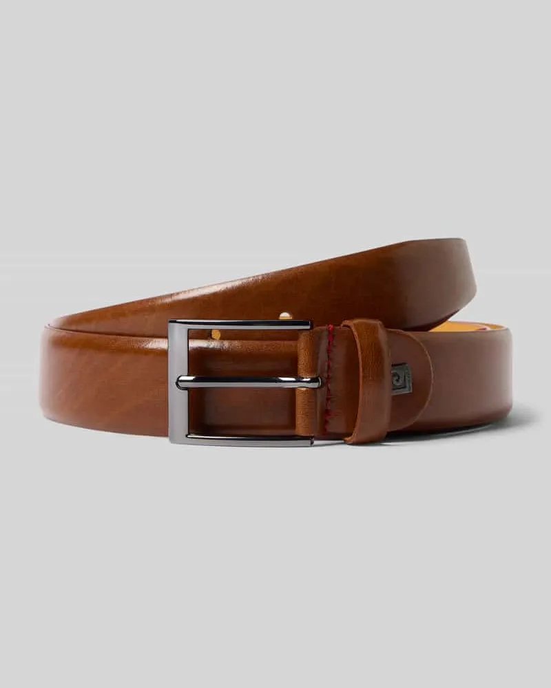 Pierre Cardin Gürtel mit Label-Detail Cognac