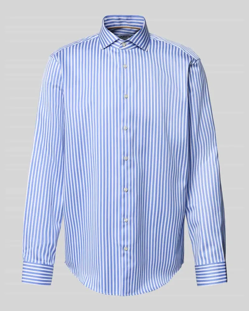 JAKE*S Regular Fit Business-Hemd mit Knopfleiste 