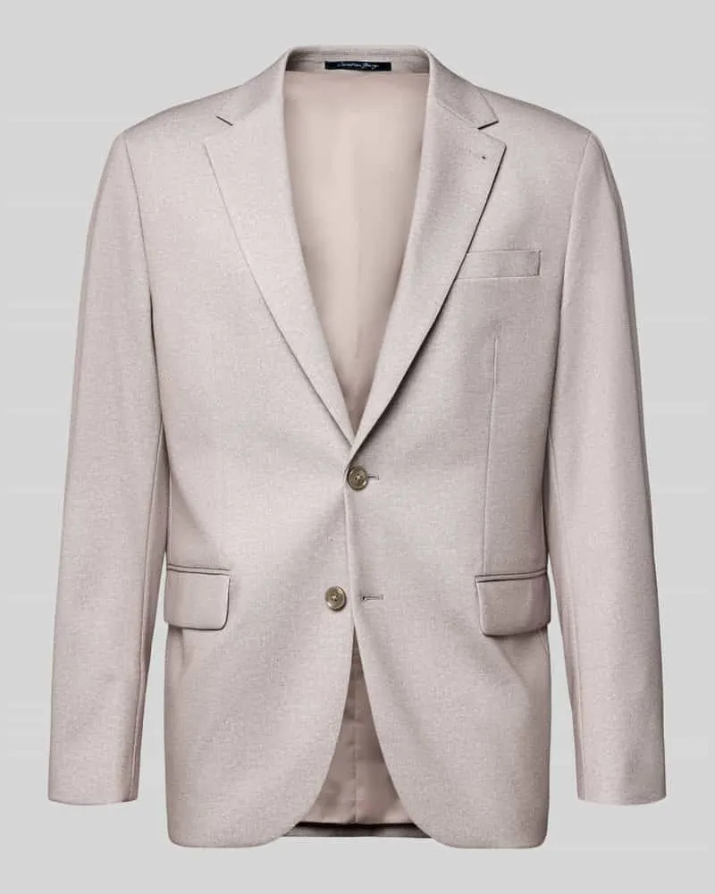 Christian Berg 2-Knopf-Sakko mit Reverskragen Beige