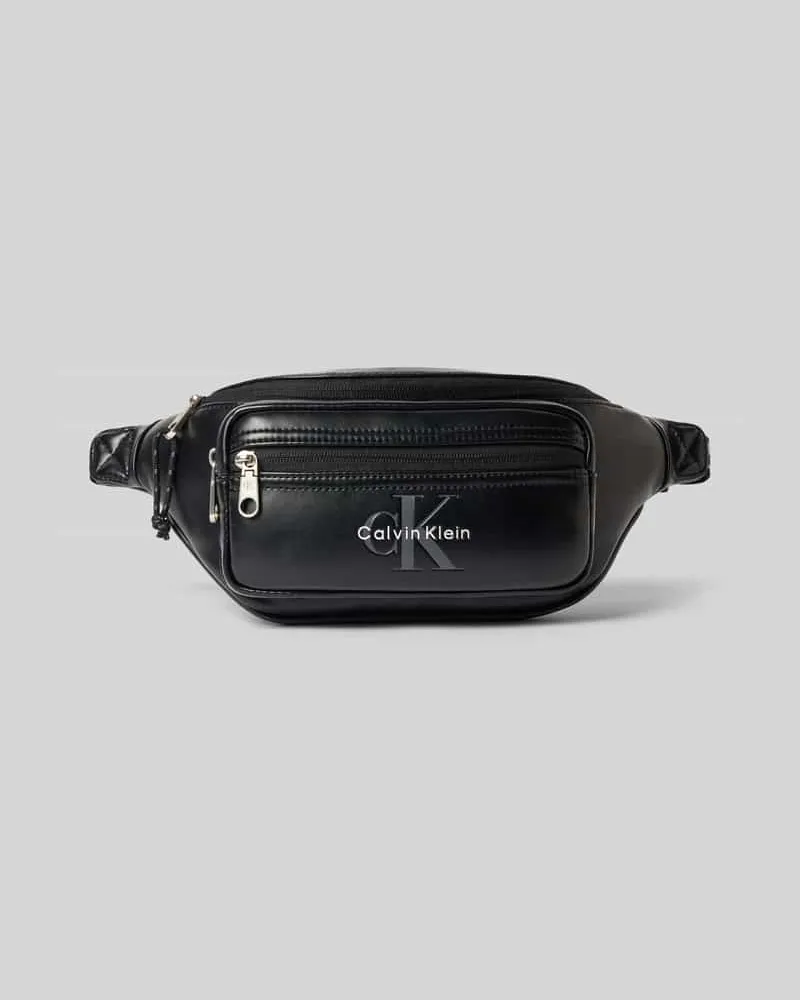 Calvin Klein Umhängetasche mit Logo- Prägung Modell 'BOLD LOGO WEBBING WAISTBA Black