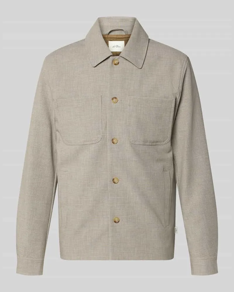 LES DEUX Regular Fit Hemdjacke mit Brusttaschen Sand