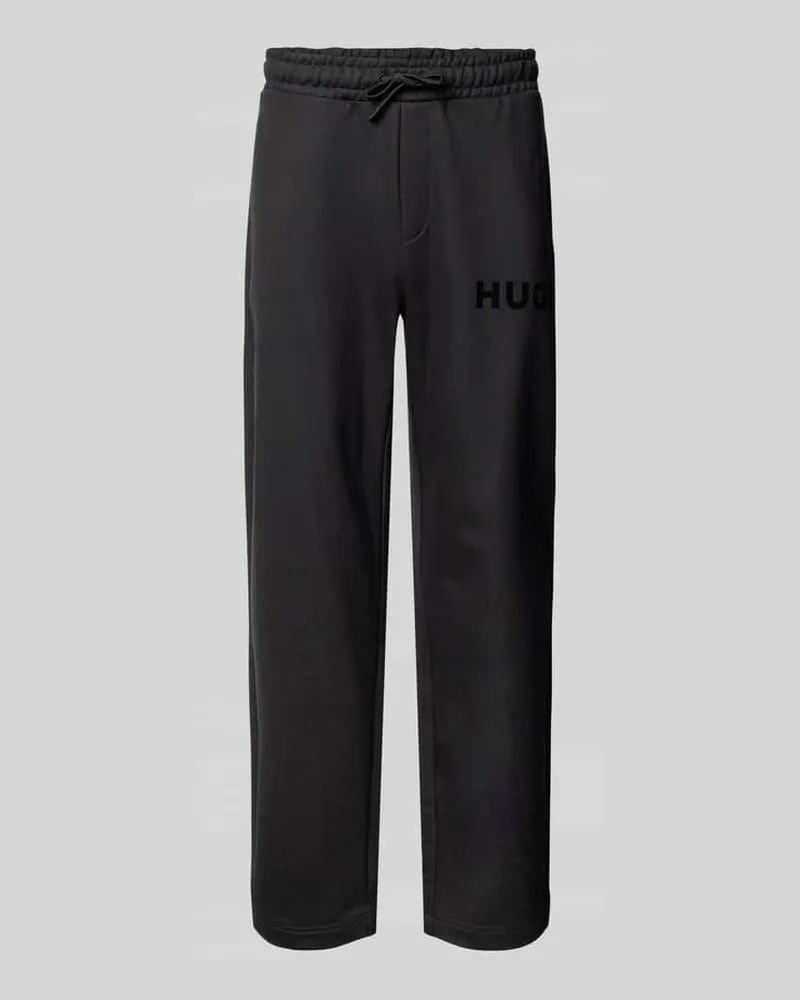 HUGO BOSS Comfort Fit Sweathose aus reiner Baumwolle Modell 'DUMRULO Black