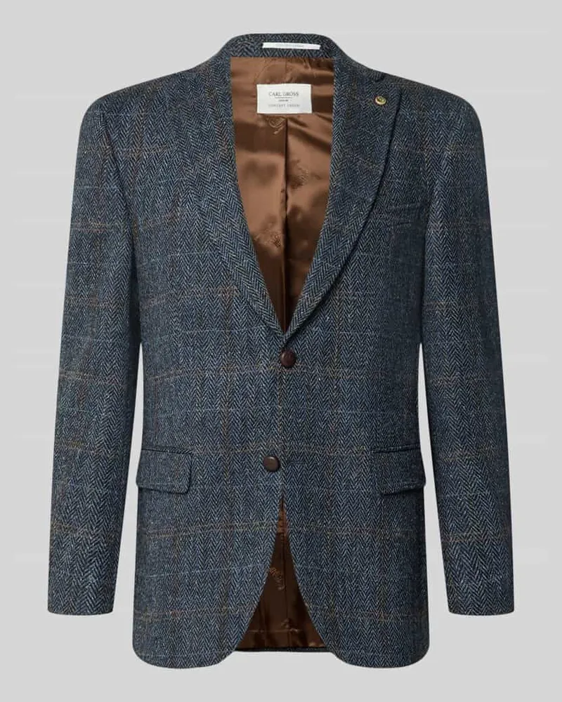 Carl Gross Sakko mit Pattentaschen Modell 'Theo Blau
