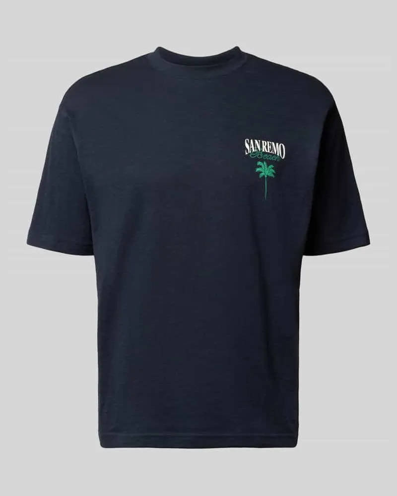 McNeal T-Shirt aus Baumwolle mit rückseitigem Print Dunkelblau