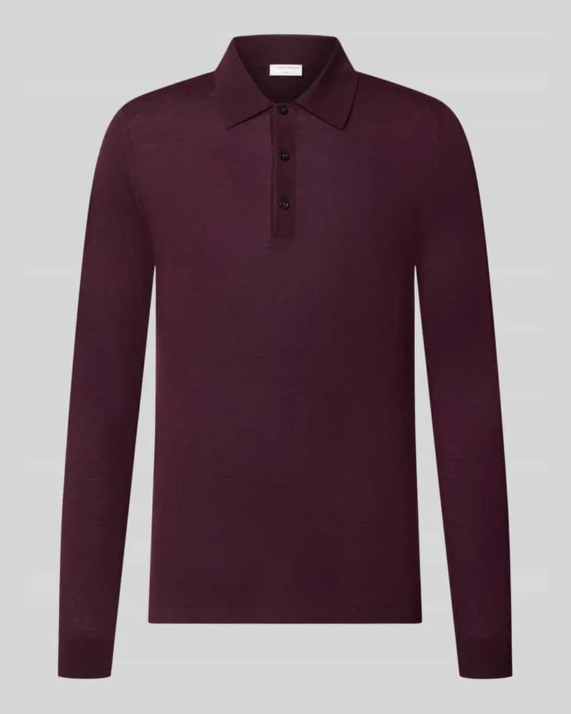 Tiger of Sweden Wollpullover mit Polokragen Modell 'Erros Aubergine