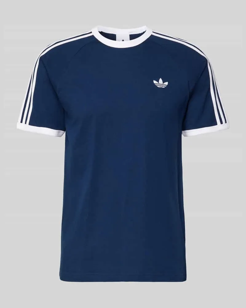 adidas T-Shirt mit Label-Stitching Marine