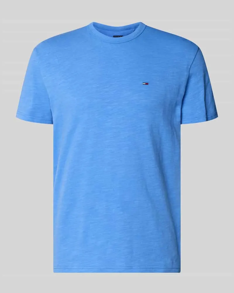 Tommy Hilfiger Regular Fit T-Shirt aus reiner Baumwolle Hellblau