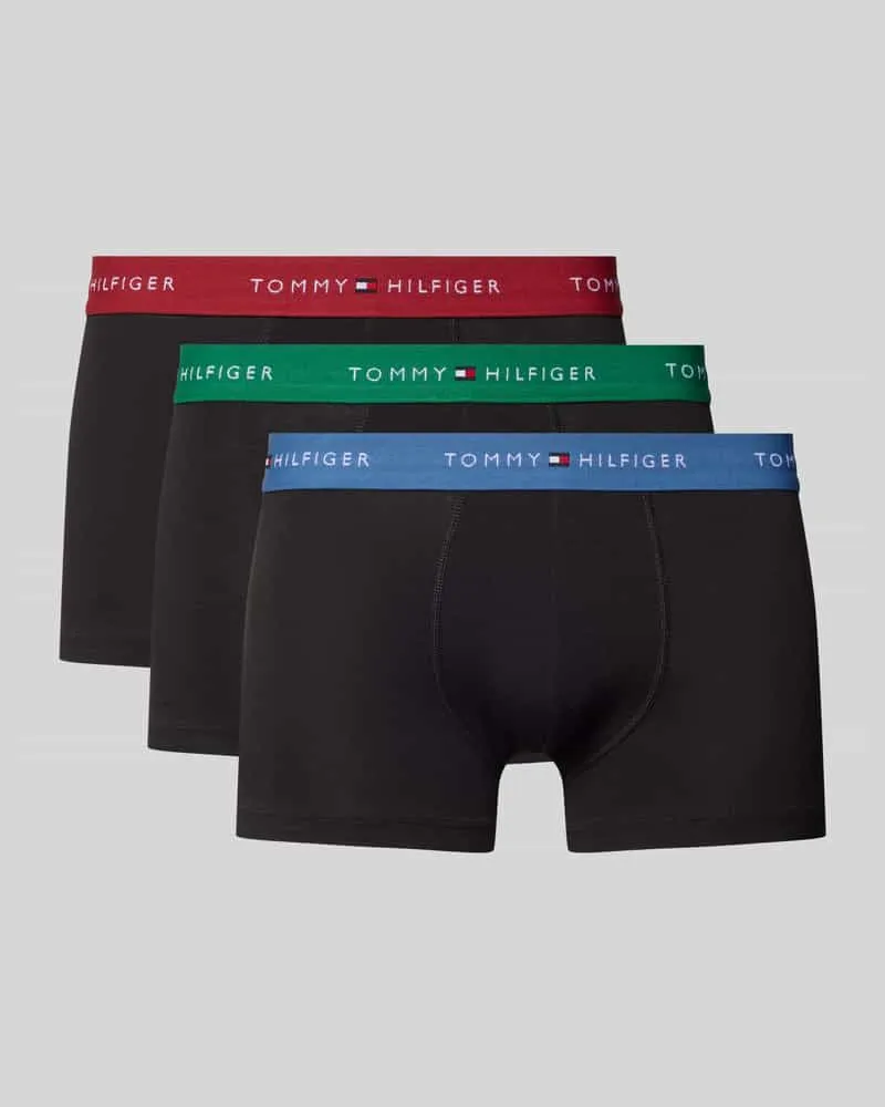 Tommy Hilfiger Slim Fit Trunks aus Baumwoll-Mix im 3er-Pack Rot