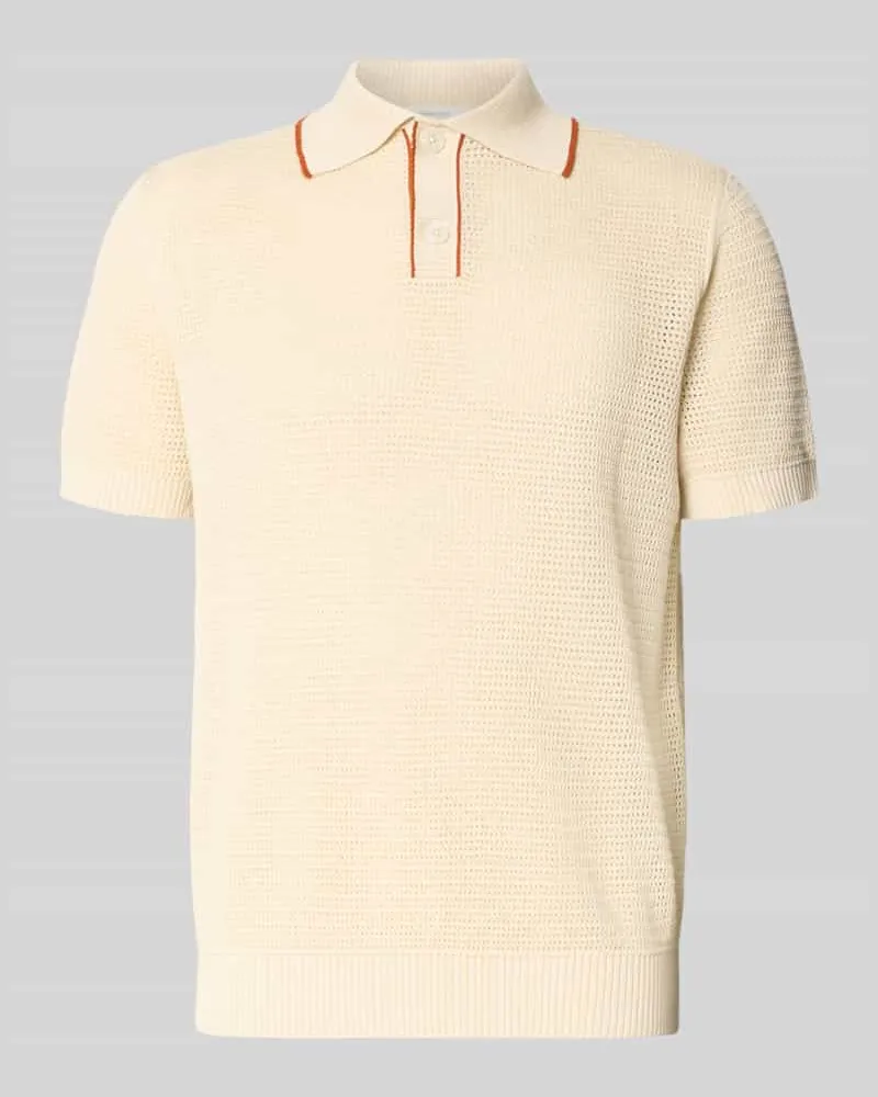 Selected Homme Regular Fit Poloshirt aus reiner Baumwolle Modell 'JESSE Beige