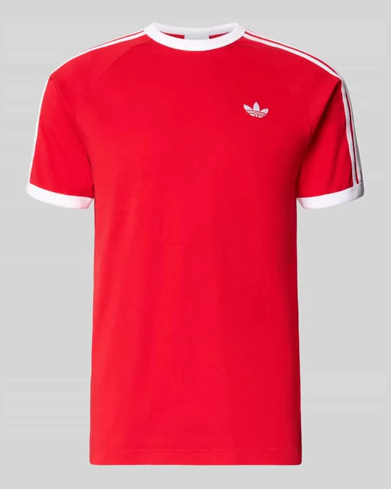 adidas T-Shirt mit Label-Stitching Rot