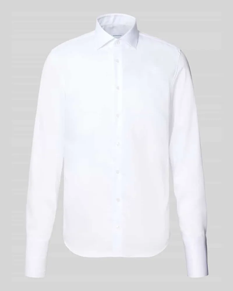 Seidensticker Slim Fit Businesshemd mit Kentkragen Weiss