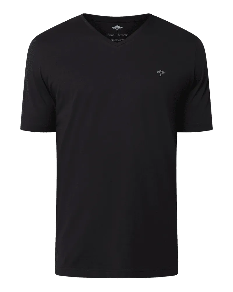Fynch-Hatton T-Shirt aus Bio-Baumwolle Black