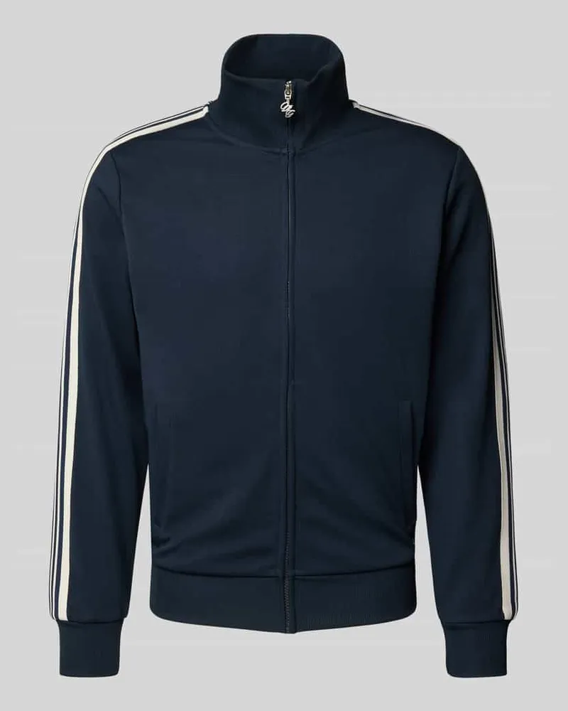Jack & Jones Regular Fit Sweatjacke mit Stehkragen Modell 'ORSALAMANCO Marine