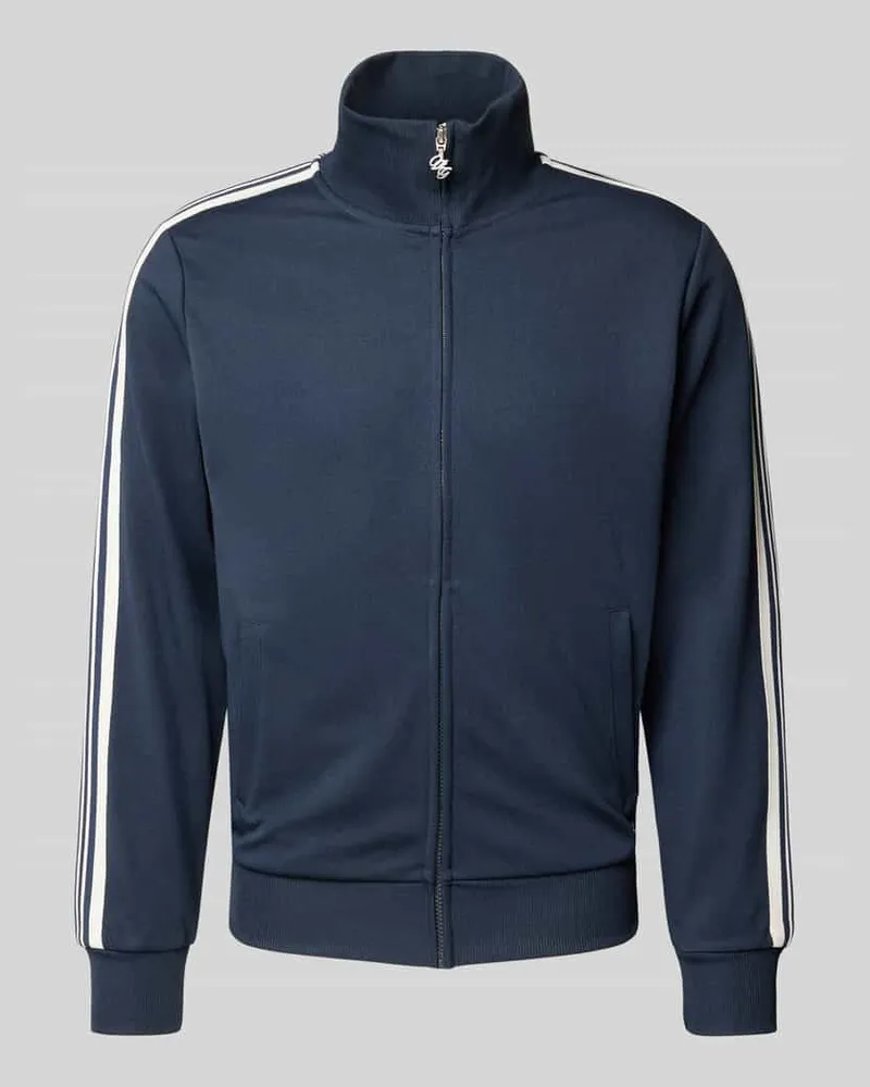 Jack & Jones Regular Fit Sweatjacke mit Stehkragen Modell 'ORSALAMANCO Marine