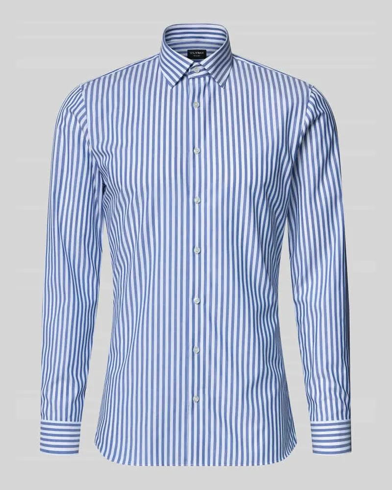 Olymp Super Slim Fit Business-Hemd mit Kentkragen Royal
