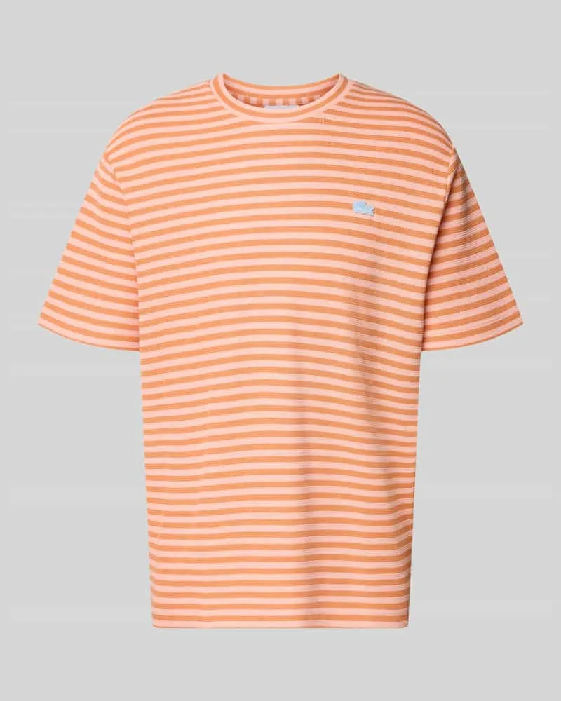 Lacoste Regular Fit T-Shirt aus Baumwoll-Mix Lachs