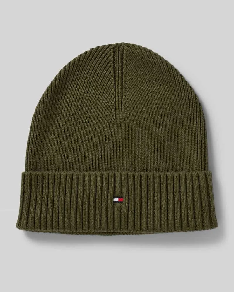 Tommy Hilfiger Beanie aus Baumwoll-Kaschmir-Mix Schilf