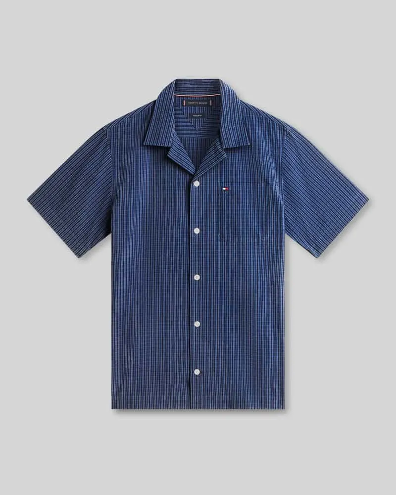 Tommy Hilfiger Kurzarmhemd mit Reverskragen Marine