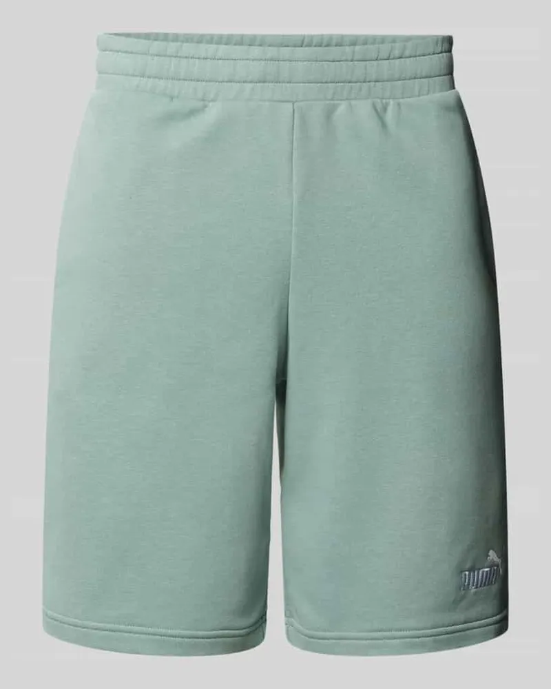 Puma Regular Fit Sweatshorts mit Label-Stitching Lind