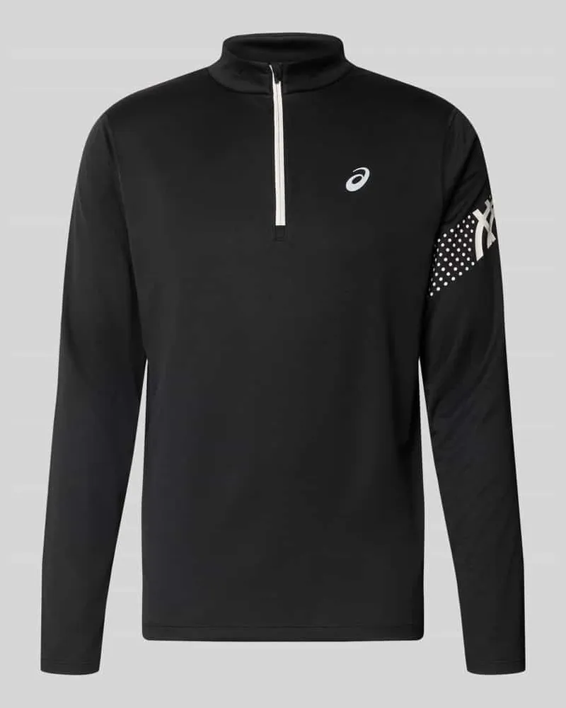 Asics Langarmshirt mit Troyer-Kragen Modell 'ICON Black