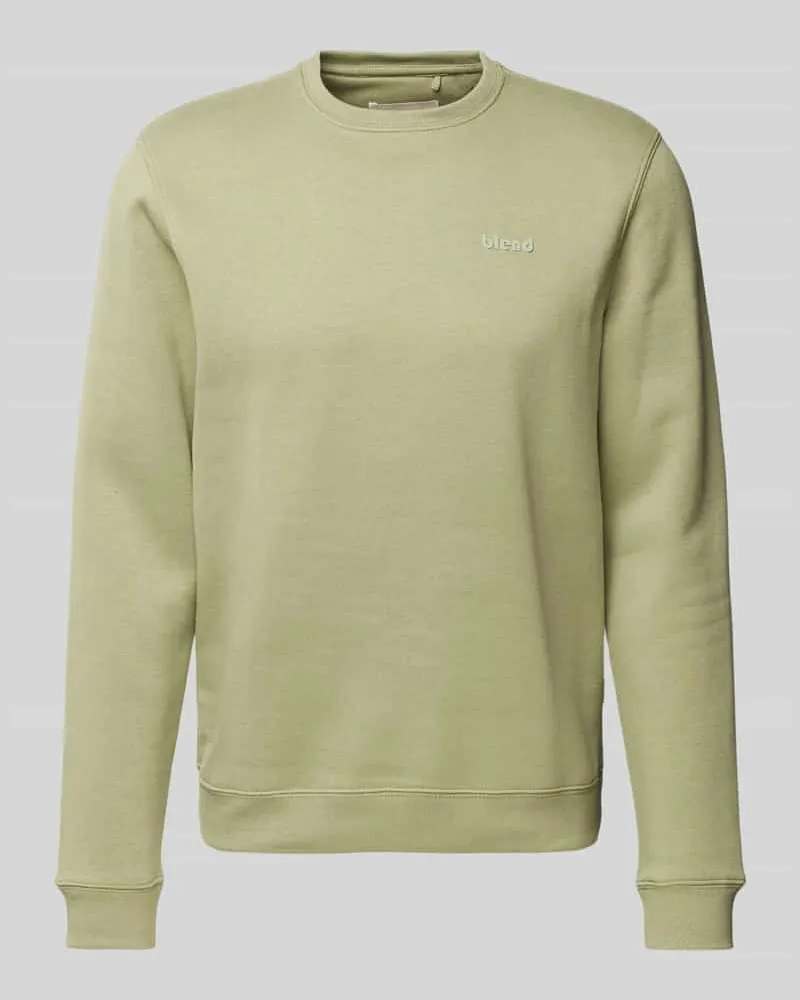 Blend Sweatshirt mit gerippten Abschlüssen Modell 'Downton Oliv