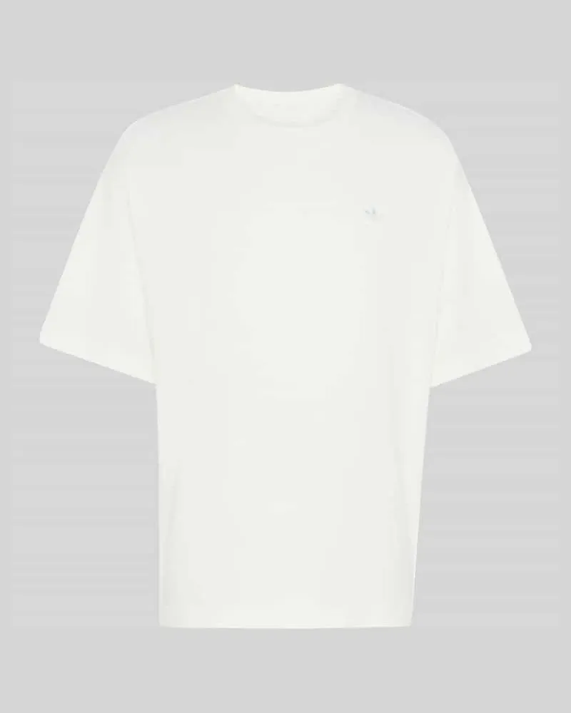 adidas Loose Fit T-Shirt aus reiner Baumwolle Offwhite