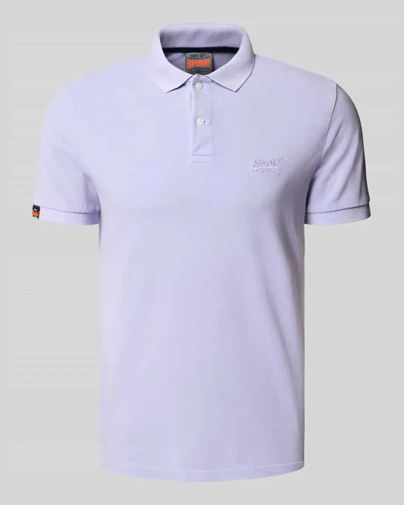 Superdry. Regular Fit Poloshirt mit Label-Stitching 
