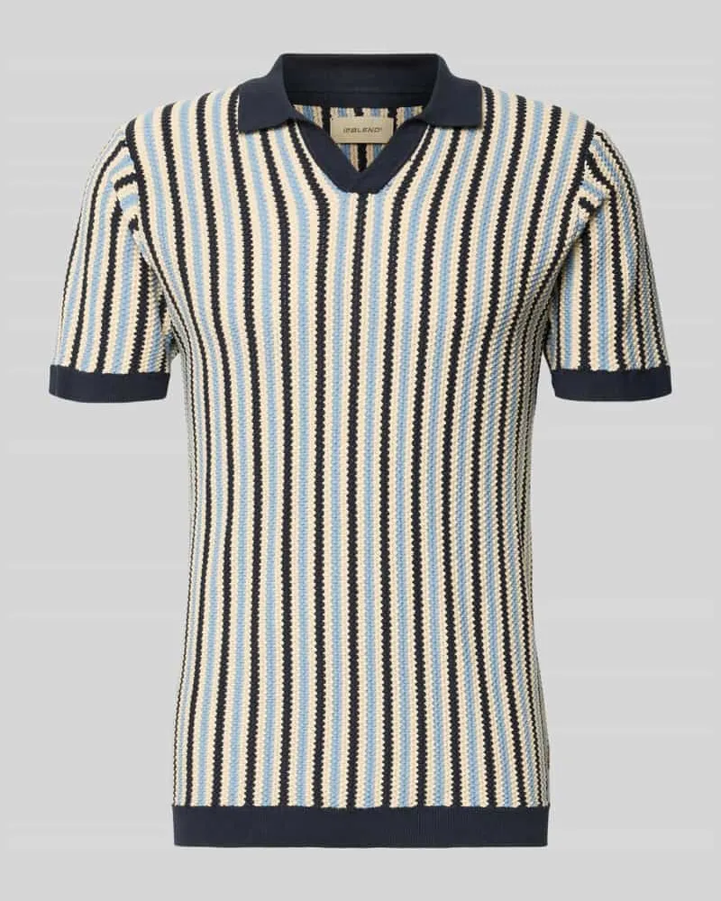 Blend Regular Fit Poloshirt in Strick-Optik Modell 'Carly Marine