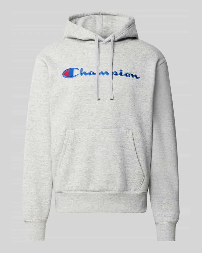 Champion Hoodie mit Label-Stitching Hellgrau