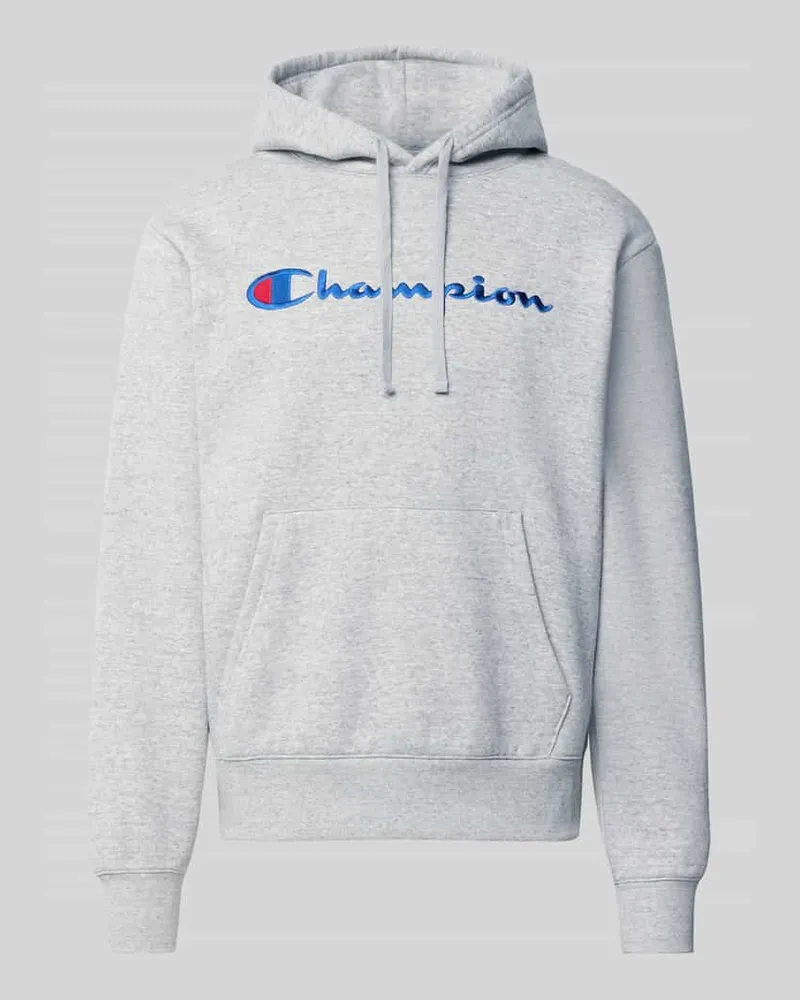 Champion Hoodie mit Label-Stitching Hellgrau