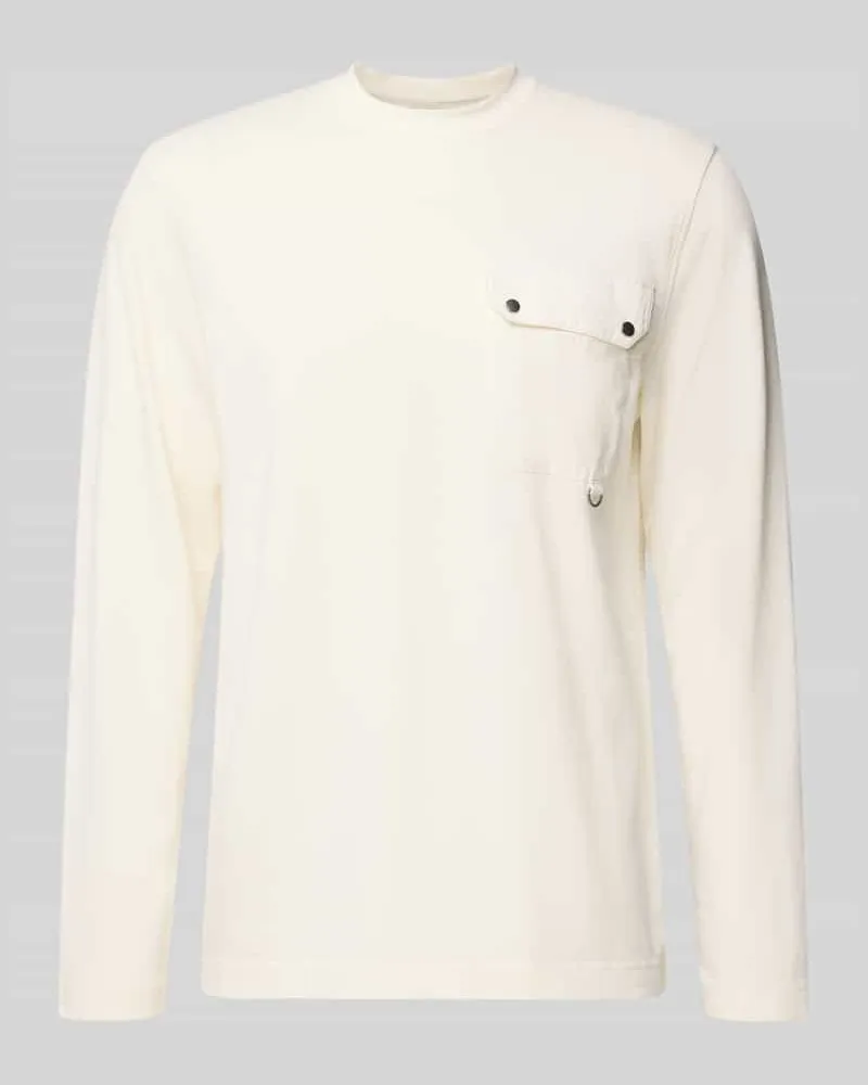 Barbour Relaxed Fit Langarmshirt aus Baumwoll-Mix Offwhite