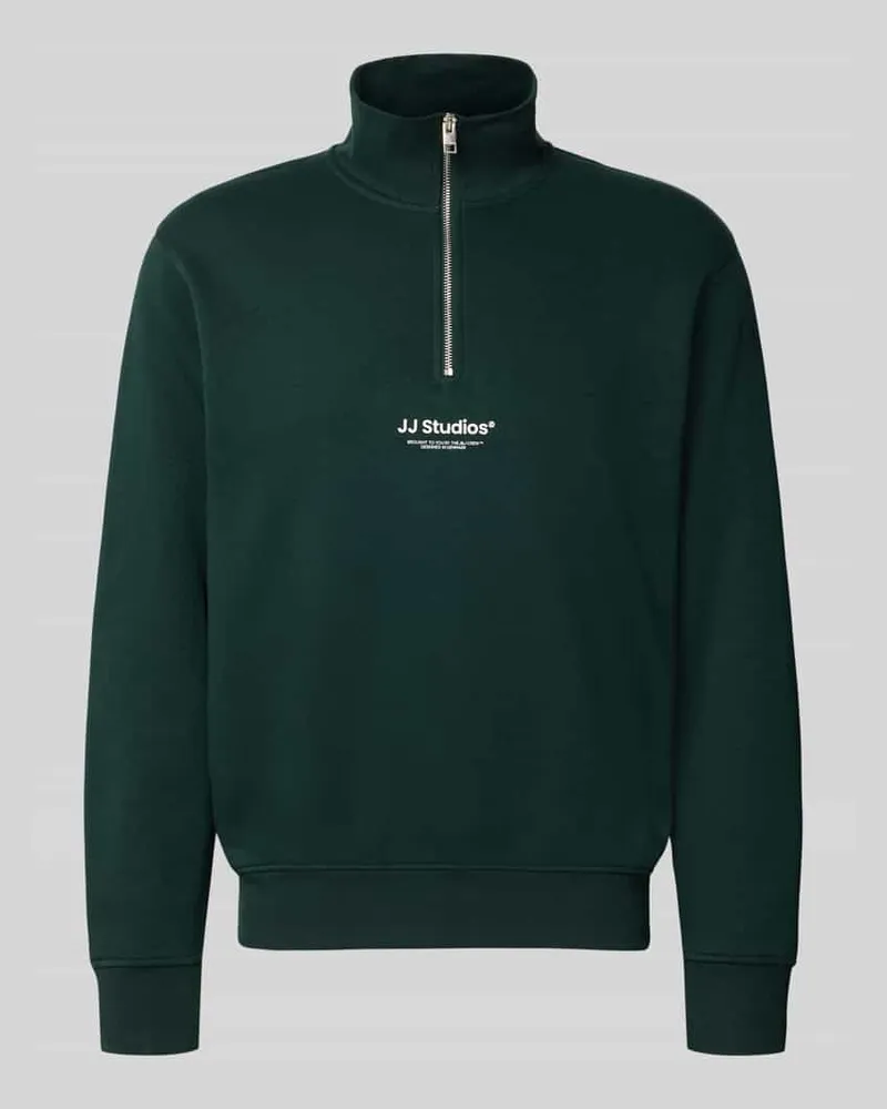 Jack & Jones Regular Fit Sweatshirt aus Baumwoll-Mix Modell 'Soho Dunkelgruen