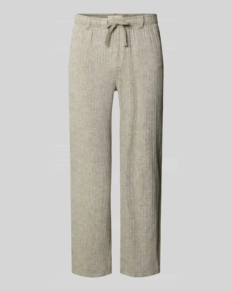 Blend Hose aus Leinen-Baumwoll-Mix Modell 'MAXIM Oliv