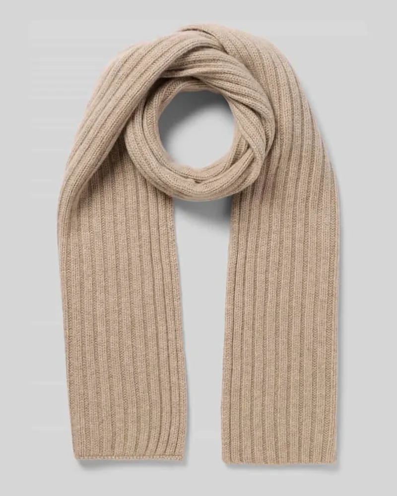 Christian Berg Schal mit Label-Patch Beige
