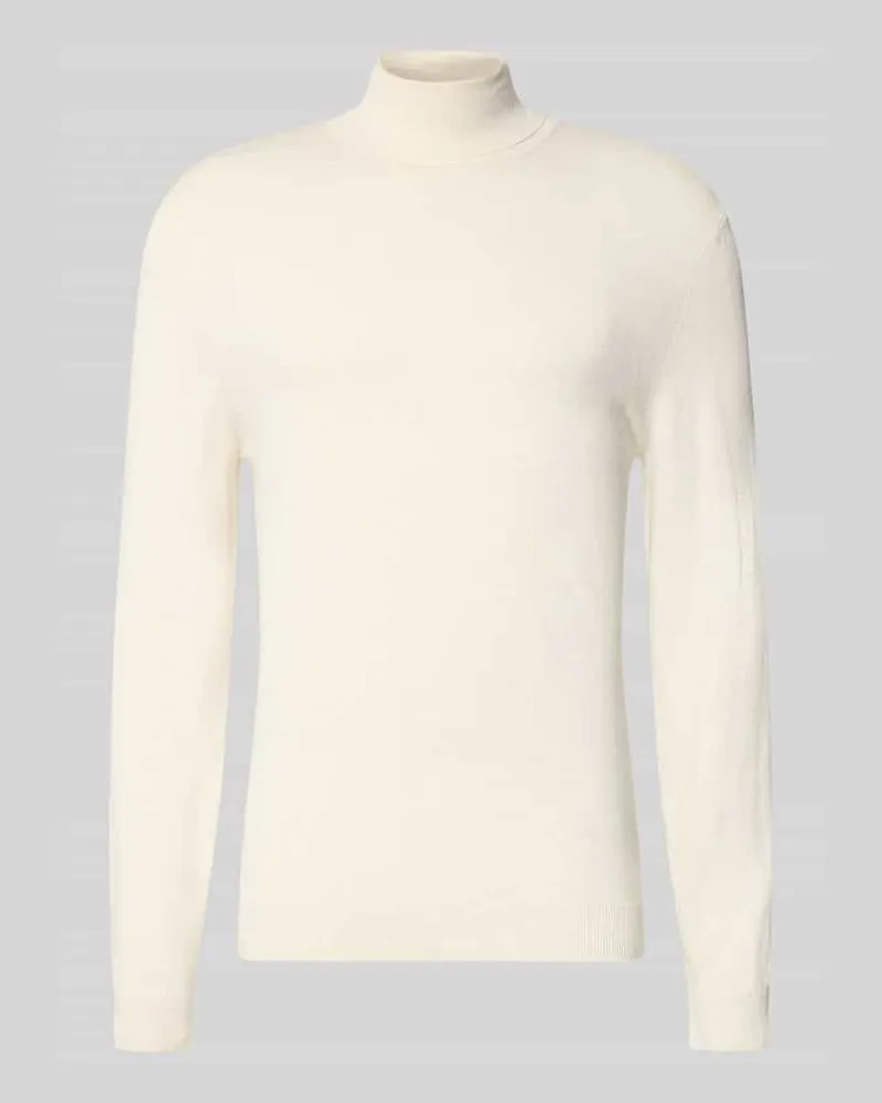 McNeal Slim Fit Rollkragenpullover aus Viskose-Mix Offwhite