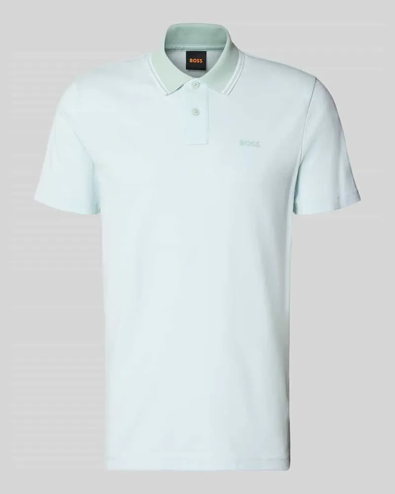 HUGO BOSS Relaxed Fit Poloshirt aus reiner Baumwolle Modell 'PEOXFORDNEW Tuerkis