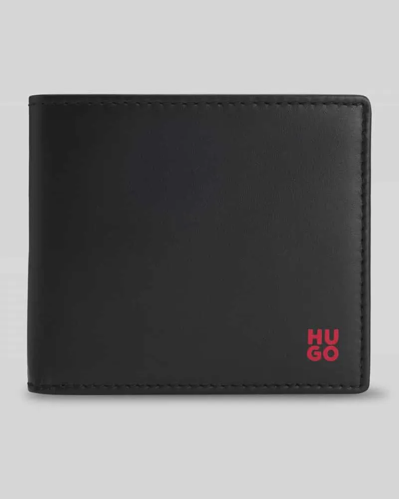 HUGO BOSS Portemonnaie aus echtem Rindsleder Modell 'TIBBY Black