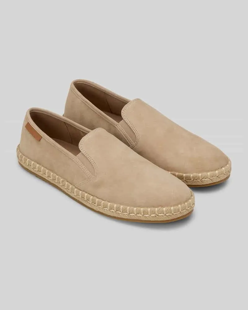 Marc O'Polo Espadrilles aus echtem Leder mit Logo-Patch Sand