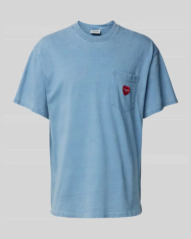 Carhartt WIP T-Shirt mit Brusttasche Modell 'INGO Hellblau