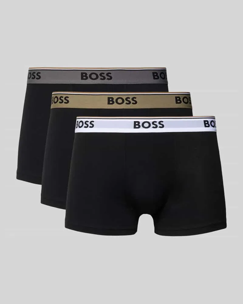 HUGO BOSS Trunks aus Baumwoll-Mix im 3er-Pack Black