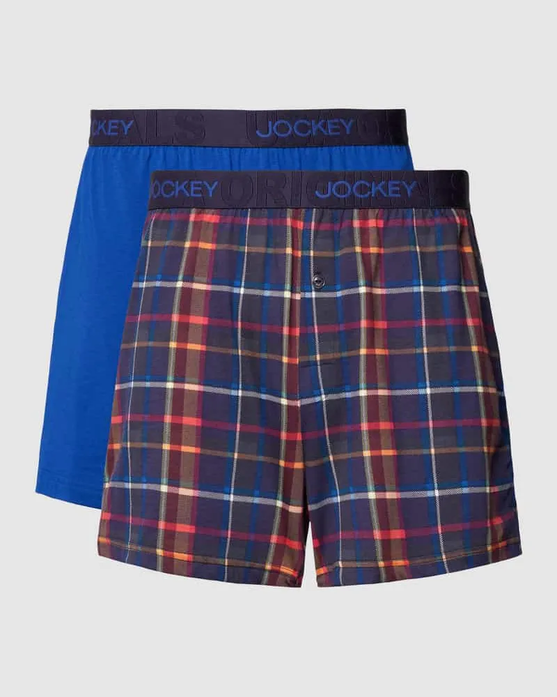 Jockey Boxershorts im 2er-Pack mit elastischem Label-Bund Royal