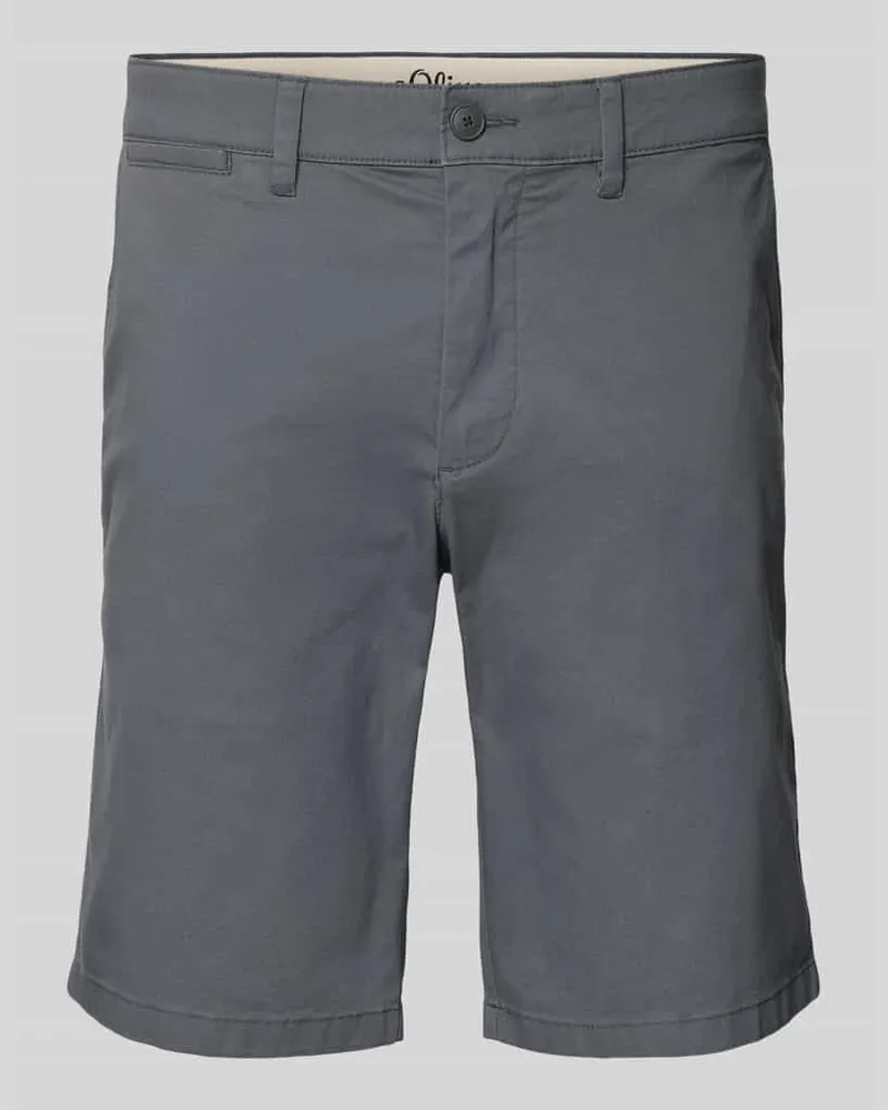 S.Oliver Regular Fit Bermudas aus Baumwoll-Mix Modell 'PHOENIX Anthrazit