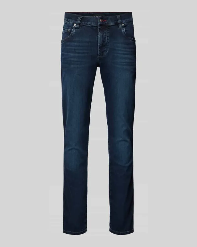 Bugatti Jeans mit 5-Pocket-Design Marine