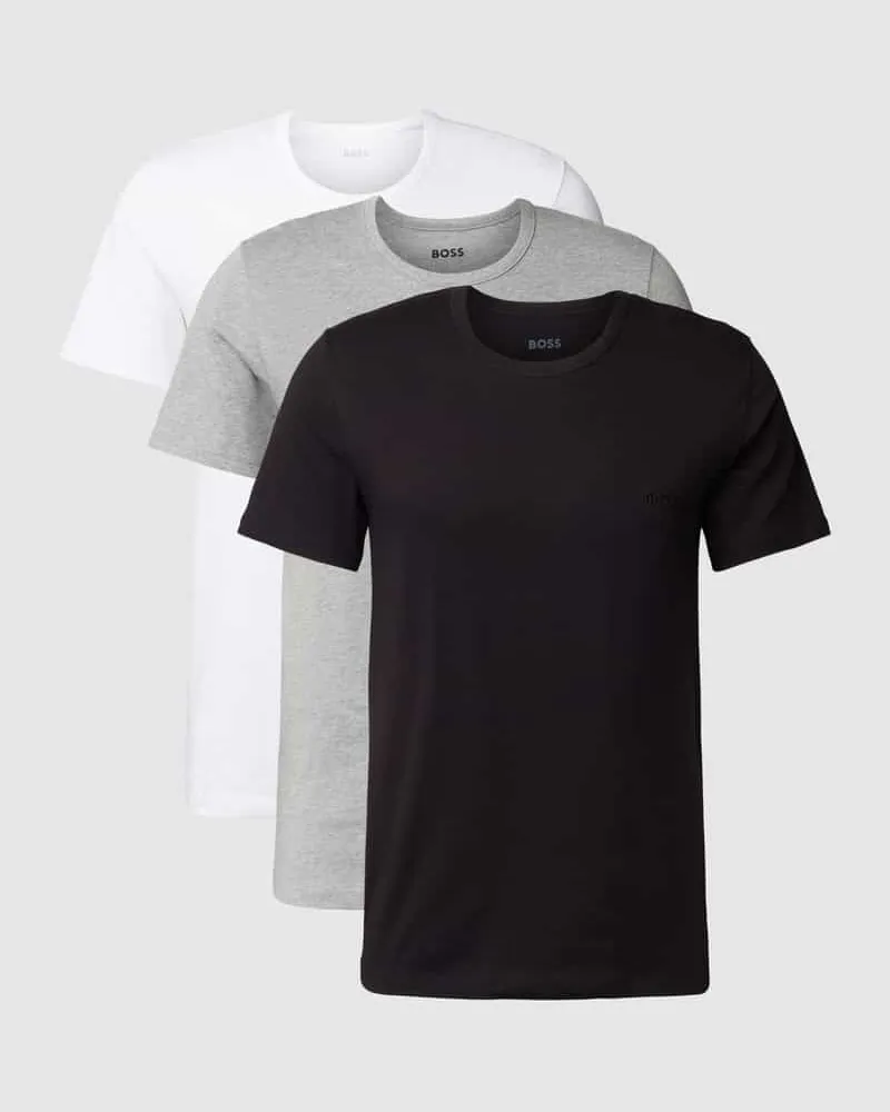 HUGO BOSS T-Shirt mit Label-Stitching im 3er-Pack Modell 'Classic 