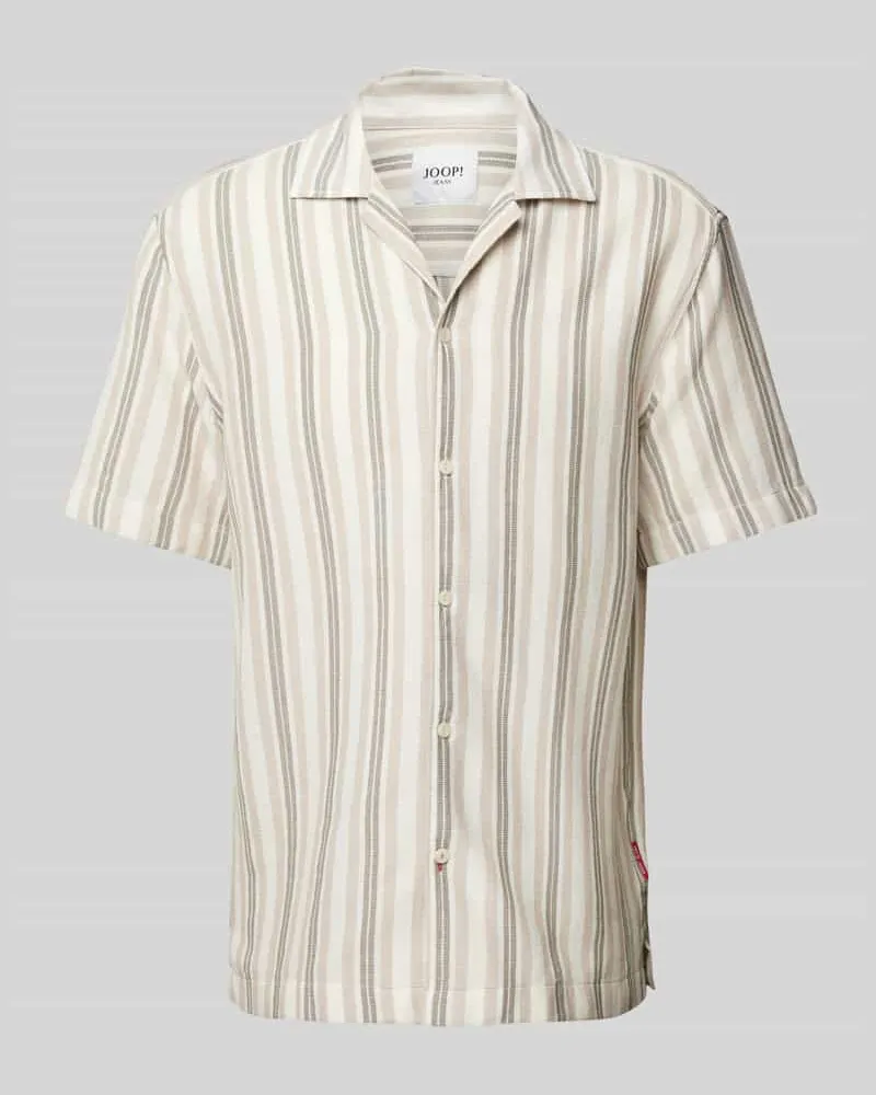 JOOP! Regular Fit Freizeithemd mit Reverskragen Modell 'Hanau Beige