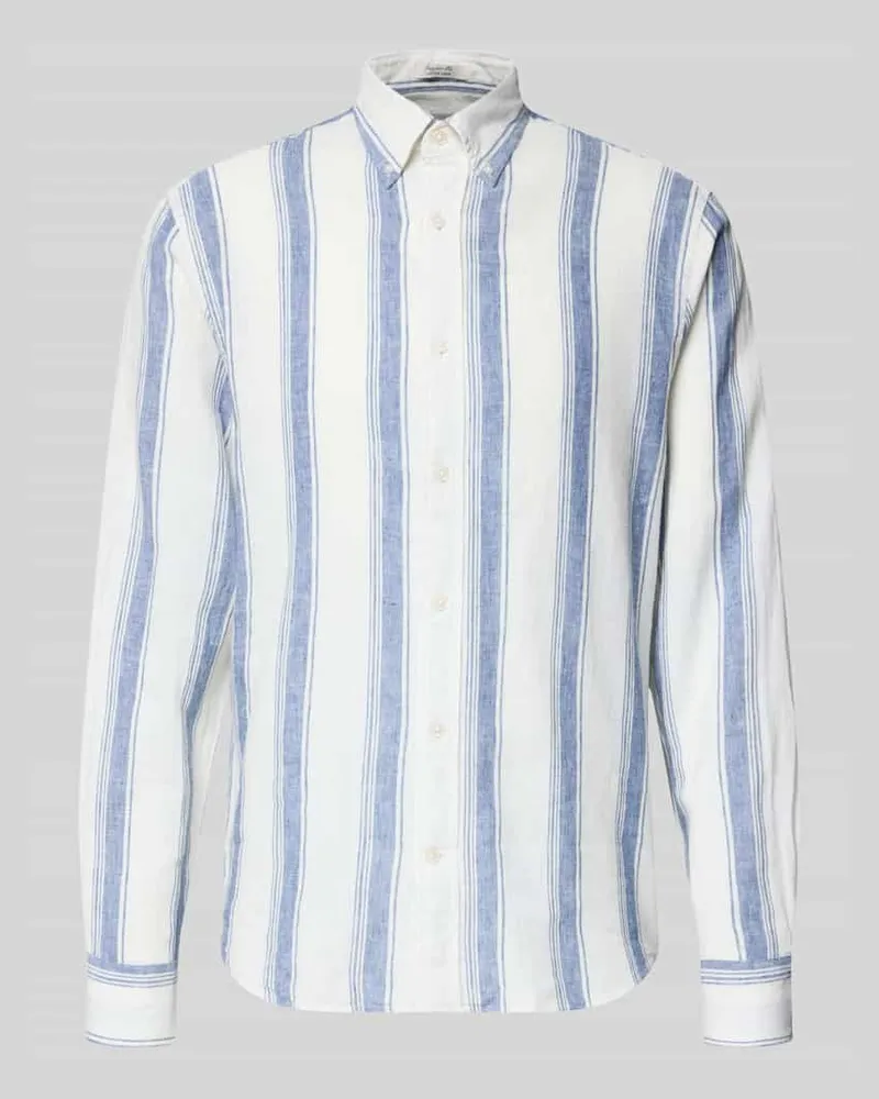 Gant Regular Fit Freizeithemd aus Leinen-Baumwoll-Mix mit Kentkragen Royal